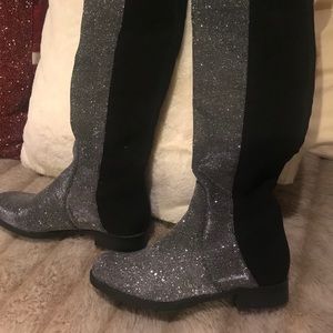 New Grey Glitzy Boots